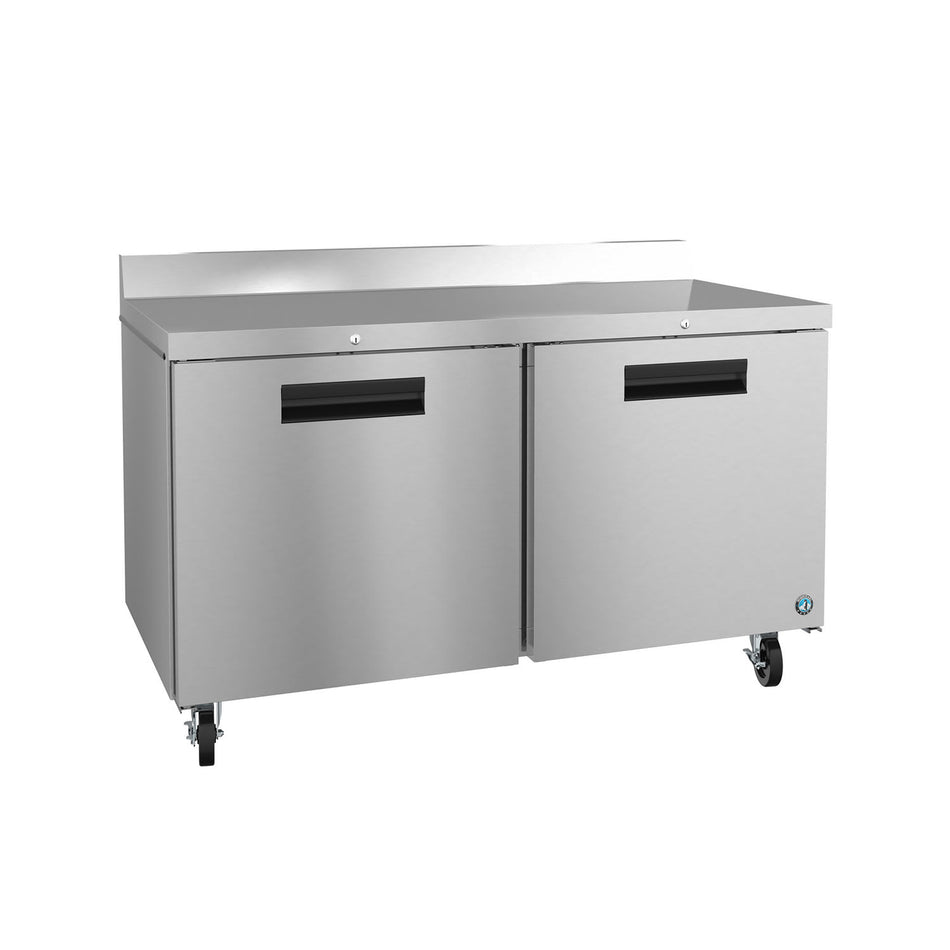Hoshizaki WR60B-01 60" 2-Door Commercial Worktop Refrigerator, Steelheart Series, 115V