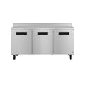 Hoshizaki WR72B 72" 3-Door Commercial Worktop Refrigerator, Steelheart Series, 115V