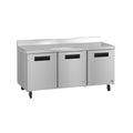 Hoshizaki WR72B-01 72" 3-Door Commercial Worktop Refrigerator, Steelheart Series, 115V