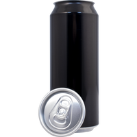 [Case of 207] 500ml/16.9oz Can Fresh Black Aluminum Cans