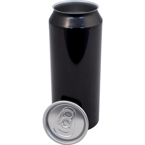 [Case of 207] 500ml/16.9oz Can Fresh Black Aluminum Cans