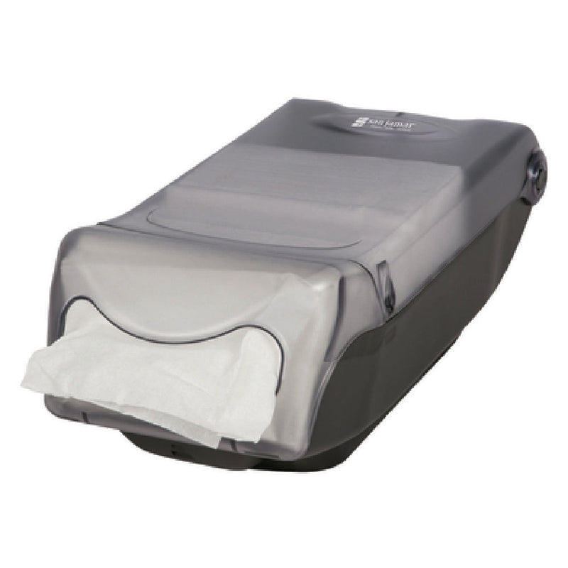 Carlisle H5004CL 8 Inch Countertop Napkin Dispenser Plastic Clear 500 Napkin Capacity