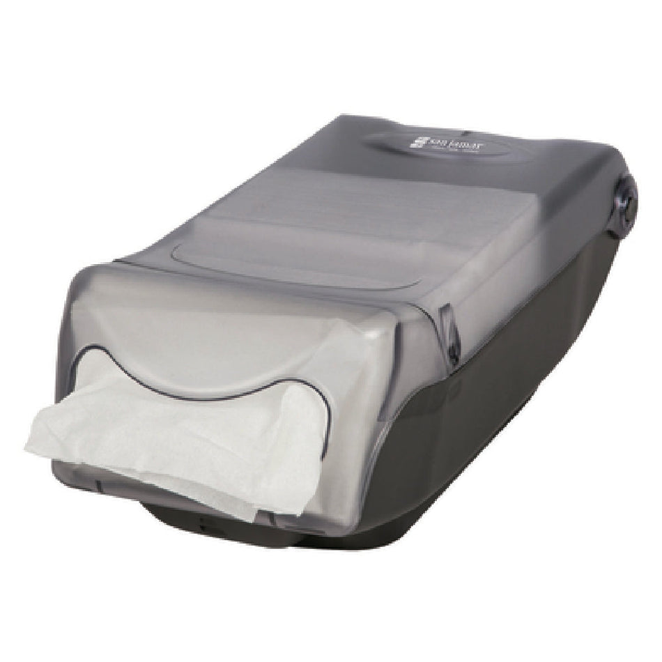 Carlisle H5004CL 8 Inch Countertop Napkin Dispenser Plastic Clear 500 Napkin Capacity