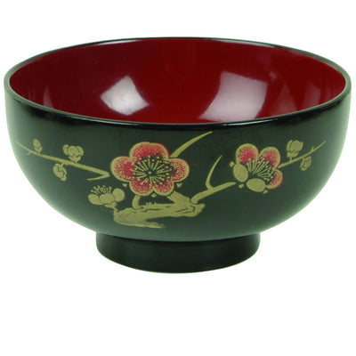 Thunder Group 45-4 9 Oz. Soup Rice Bowl Decorative Wood Carved Clear Finish