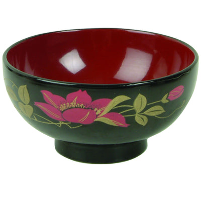 Thunder Group 45-5 9 Oz Soup Rice Bowl Wood Clear Finish Decorative