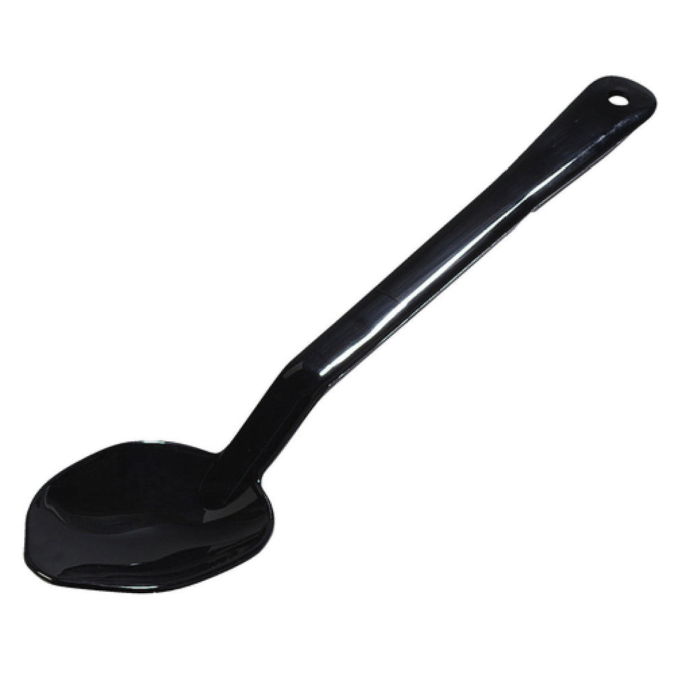 Carlisle 442003 13 Inch Serving Spoon Solid Plastic Black Notched Handle