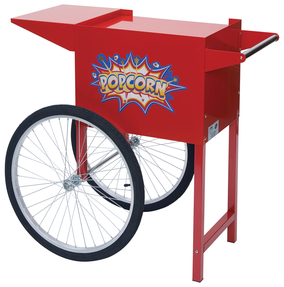Winco POP-8RC 22 Inch Showtime Popcorn Cart Red Mobile Display
