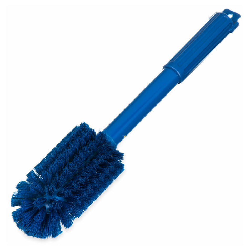 Carlisle 40004C14 16 Inch Long Medium Stiff Polyester Bristle Valve and Fitting Brush Blue Plastic