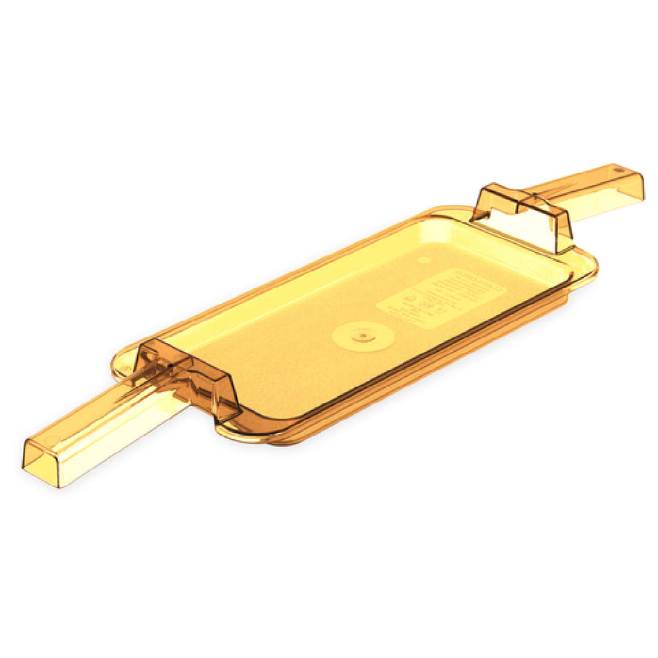 Carlisle 10458HH13 1/3 Size Food Pan with Double Handled Amber Polyether Sulfone