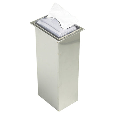 Carlisle H2003CLSS 7 Inch San Jamar Countertop Napkin Dispenser Steel with Clear Faceplate