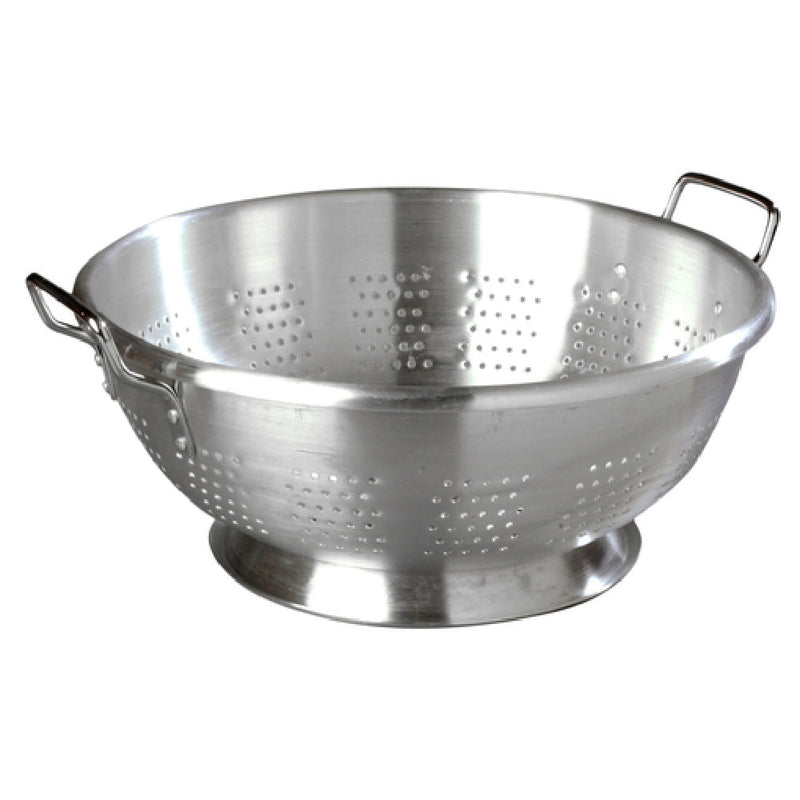 Carlisle 60279 11 Qt Aluminum Colander 15 Inch Satin Finish with Riveted Handles