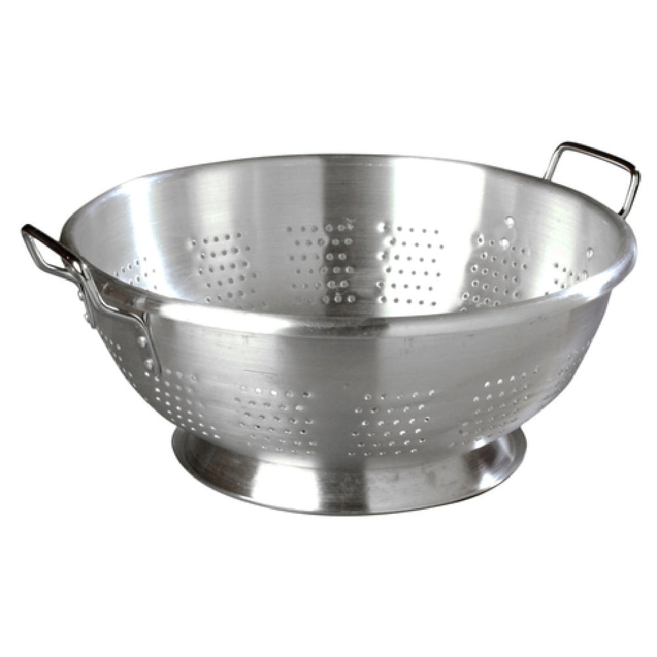 Carlisle 60279 11 Qt Aluminum Colander 15 Inch Satin Finish with Riveted Handles