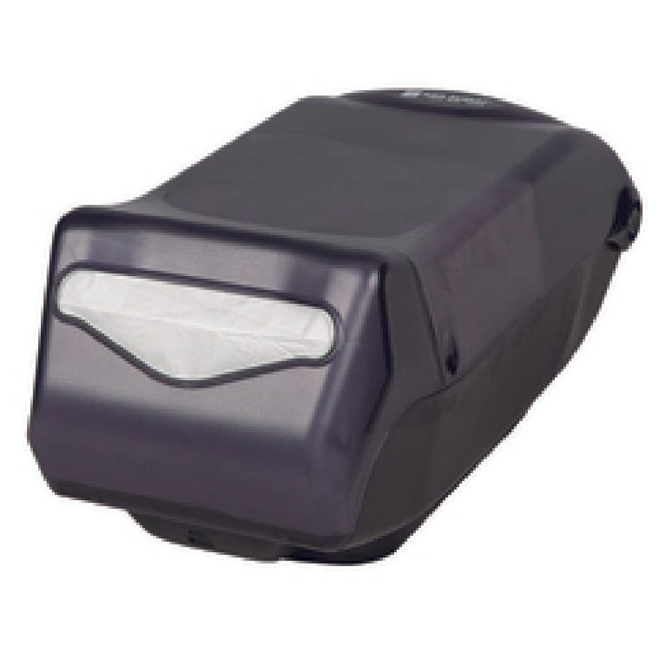 Carlisle H5005TBK 8 Inch Countertop Napkin Dispenser Plastic Black Pearl with Control Face