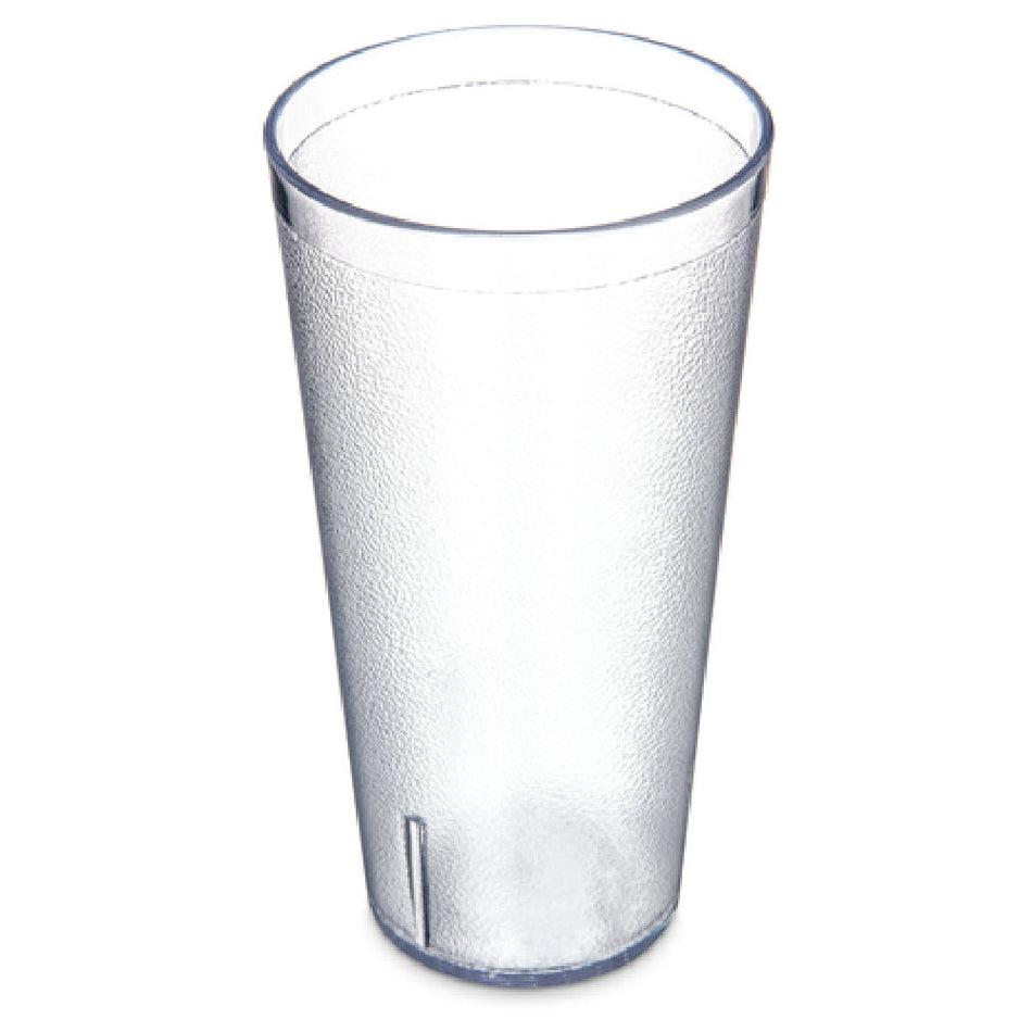 Carlisle 523207 32 Oz Stackable Plastic Tumbler Clear Textured SAN