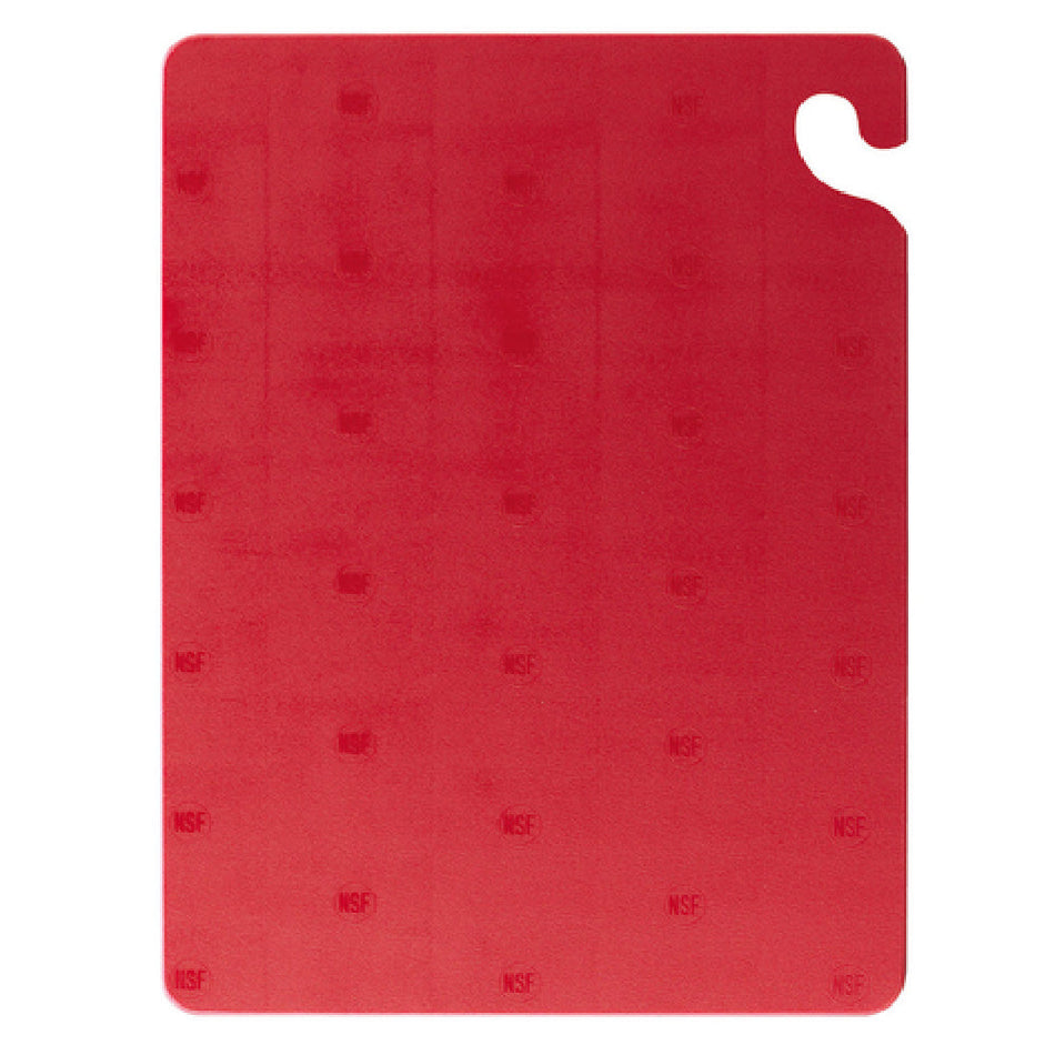 Carlisle CB182412RD 24 Inch Cutting Board Co-polymer Red with Food Safety Hook