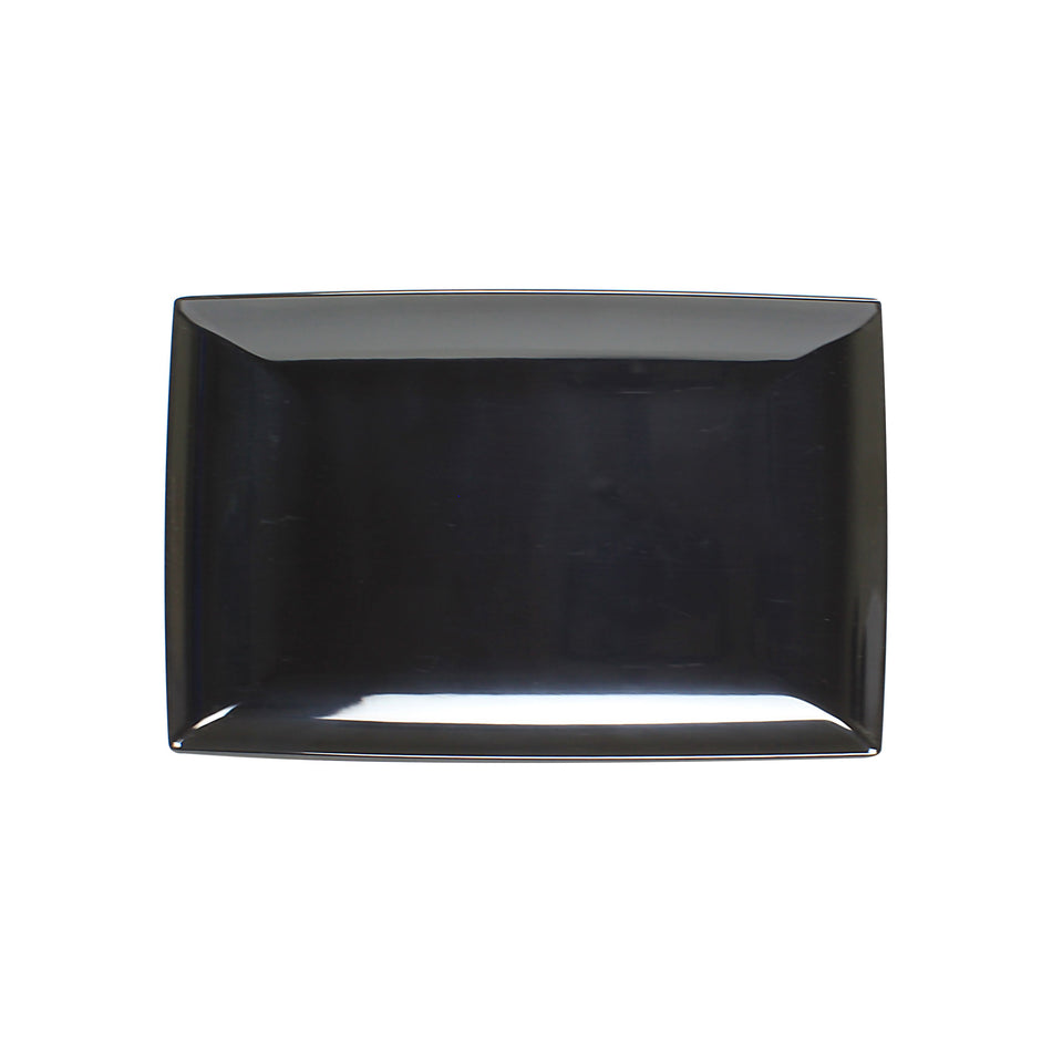 12 Pack 12-1/2" x 8", 1-1/8" Deep, Rectangle Tray, Classic Black Dinnerware, Melamine, BPA Free, Dishwasher Safe, Break-Resistant, Shatter-Resistant, No Microwave, No Oven, NSF