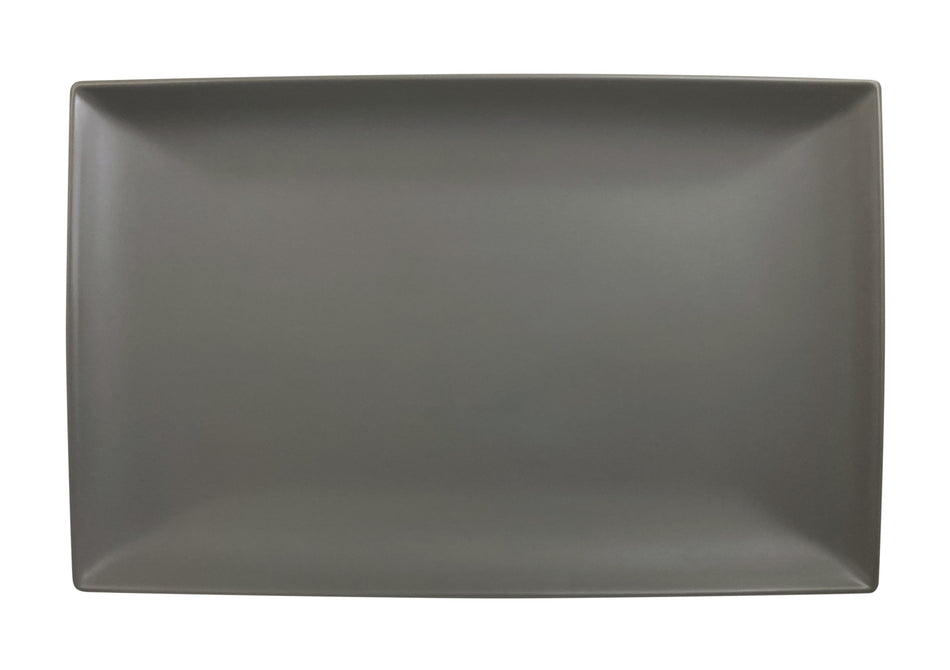 12 Pack 12-1/2" x 8", 1-1/8" Deep, Rectangle Tray, Classic Stone Grey Dinnerware, Melamine, BPA Free, Dishwasher Safe, Break-Resistant, Shatter-Resistant, No Microwave, No Oven, NSF