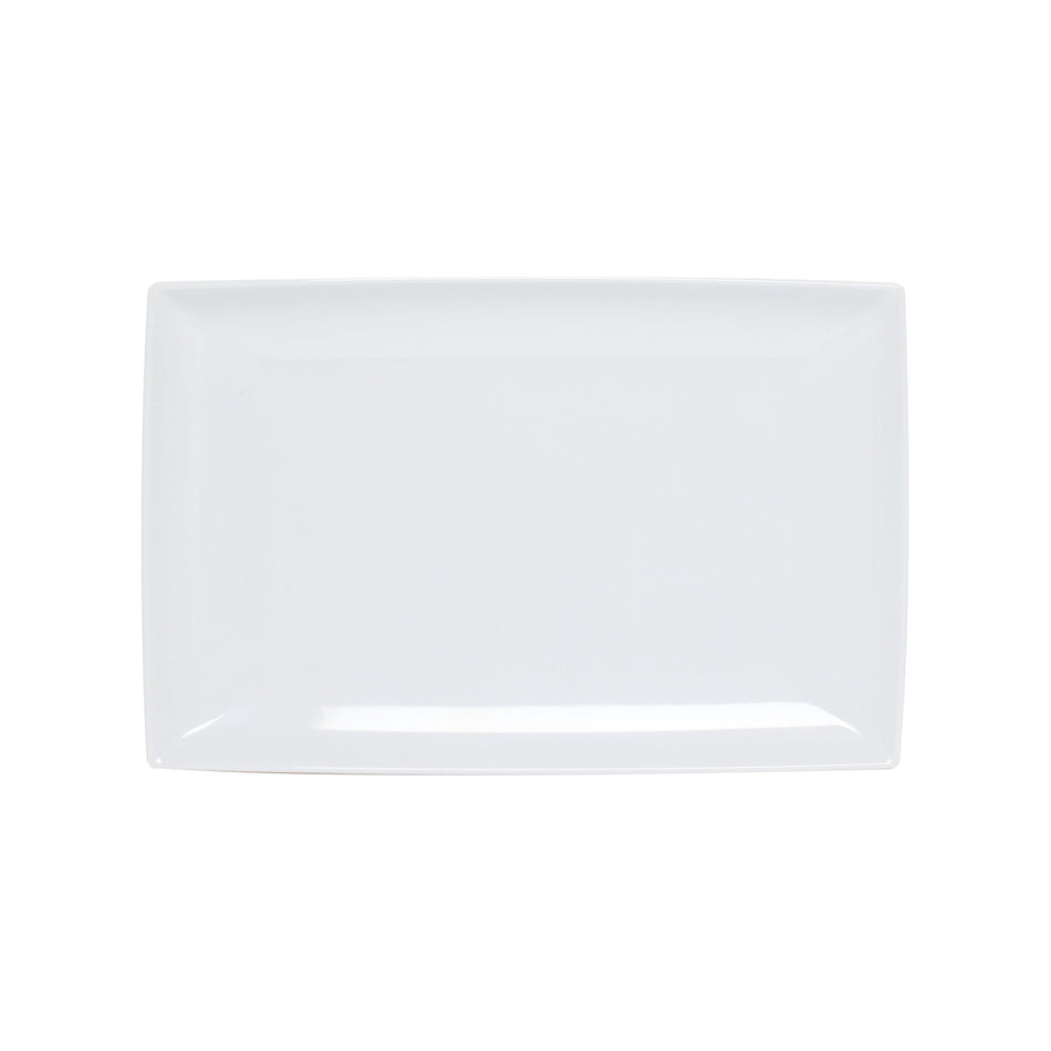 12 Pack 12-1/2" x 8", 1-1/8" Deep, Rectangle Tray, Classic White Dinnerware, Melamine, BPA Free, Dishwasher Safe, Break-Resistant, Shatter-Resistant, No Microwave, No Oven, NSF