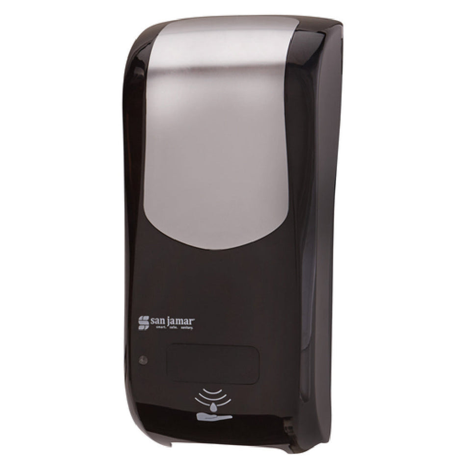 Carlisle SHF970BKSS 5-1/2 Inch Wall Mount Hybrid Soap Dispenser Plastic Black Stainless