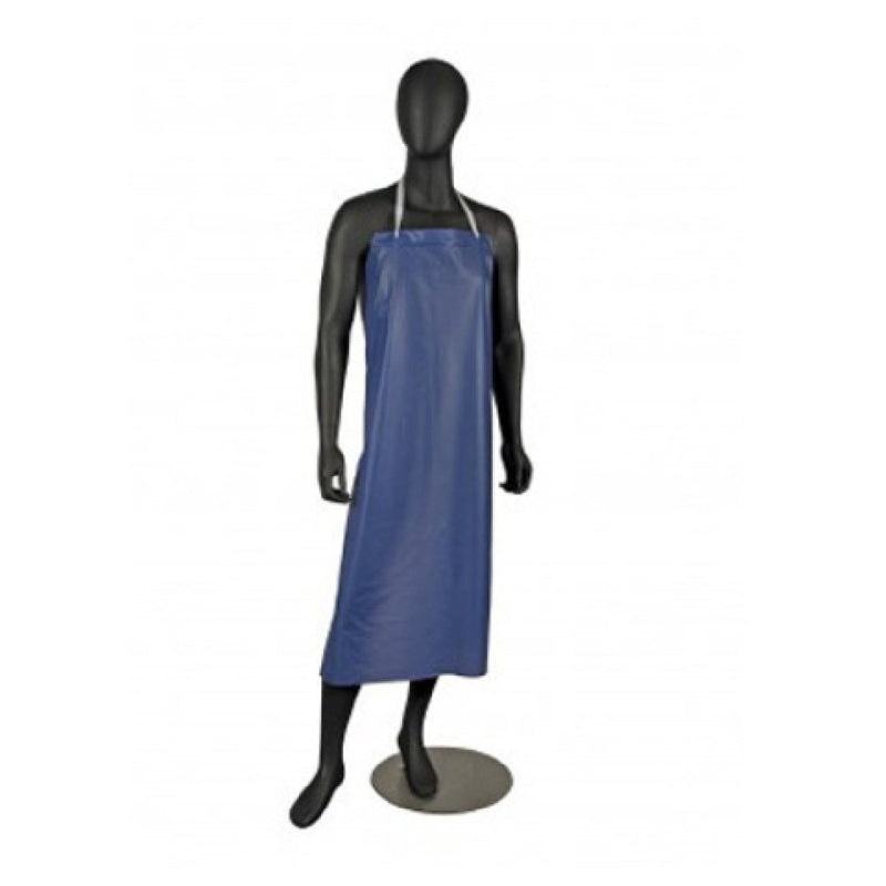Carlisle 614DVA-BL 36 Inch Dishwashing Apron Blue No Pockets 8 Mil Vinyl