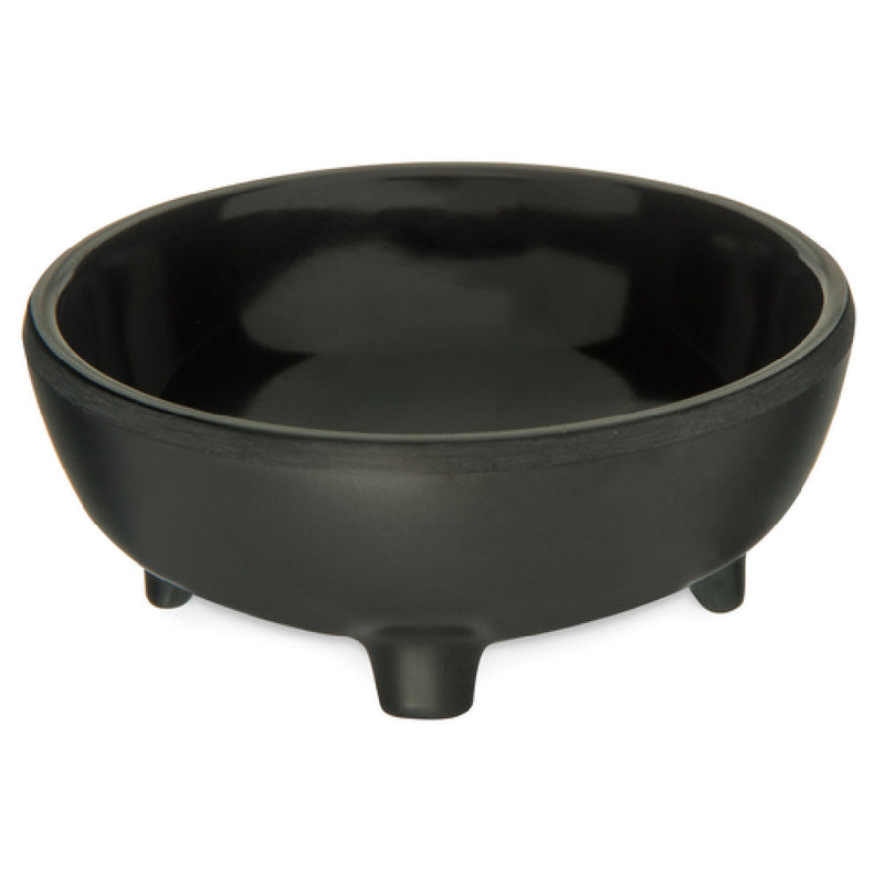 Carlisle 087303 3 Oz Molcajete Salsa Dish NSF Black Melamine Dishwasher Safe