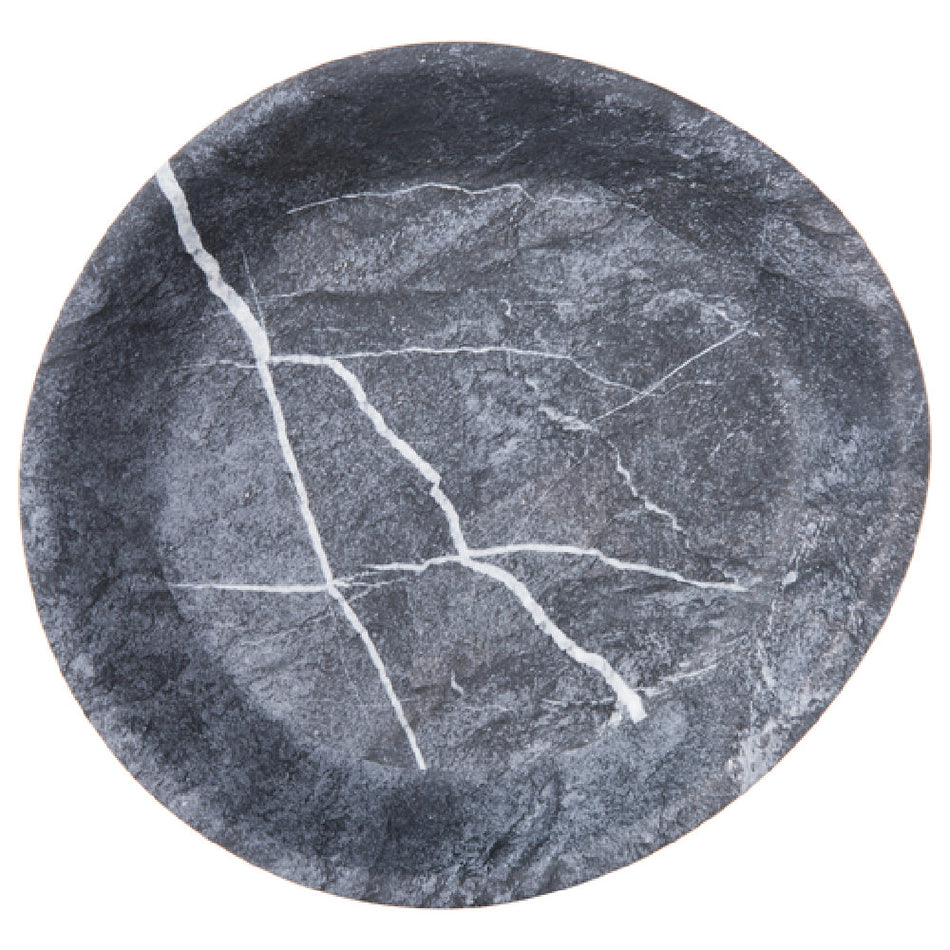 Carlisle 5310172 10 Inch Coupe Oblong 15 Oz Plate Melamine Gray Matte Finish