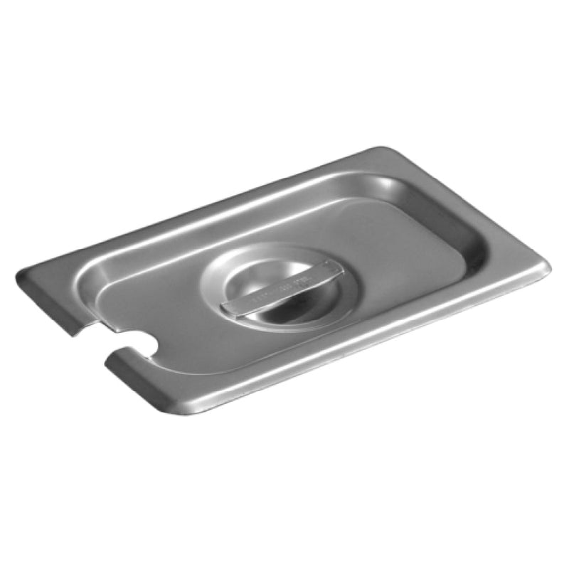 Carlisle 607190CS 6.88 Inch Slotted Flat Steam Table Pan Cover Stainless Steel with Handle
