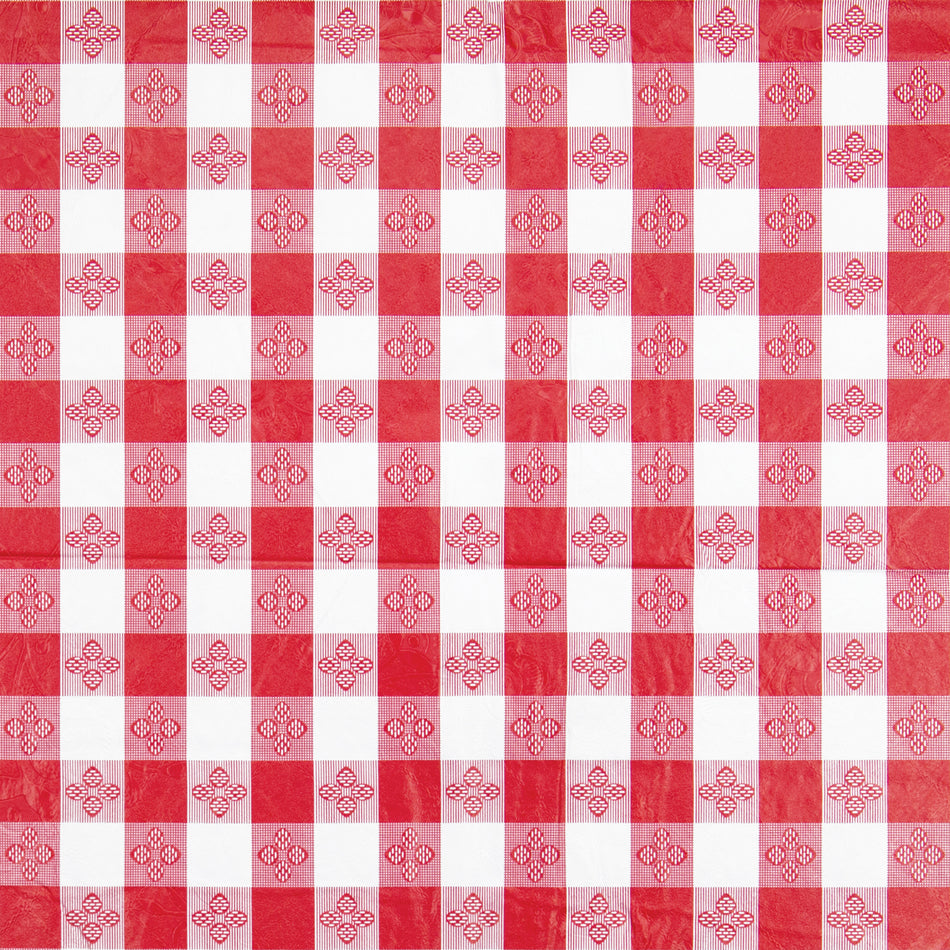 Winco TBCO-90R 90 Inch Vinyl Table Cloth Red Checkerboard