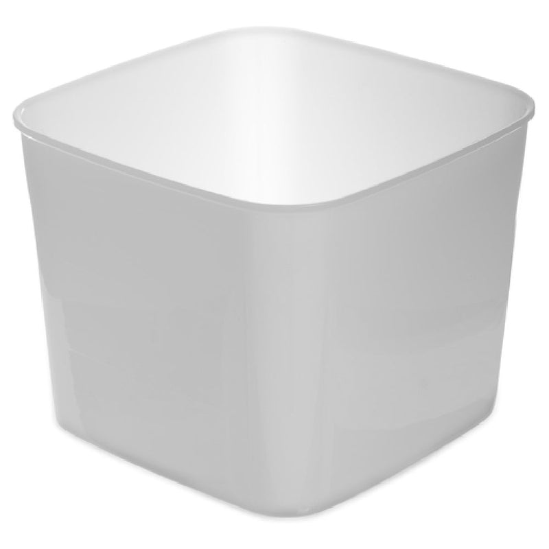 Carlisle 155602 6 Quart Economical Food Storage Container Molded-in Indicators Polyethylene White