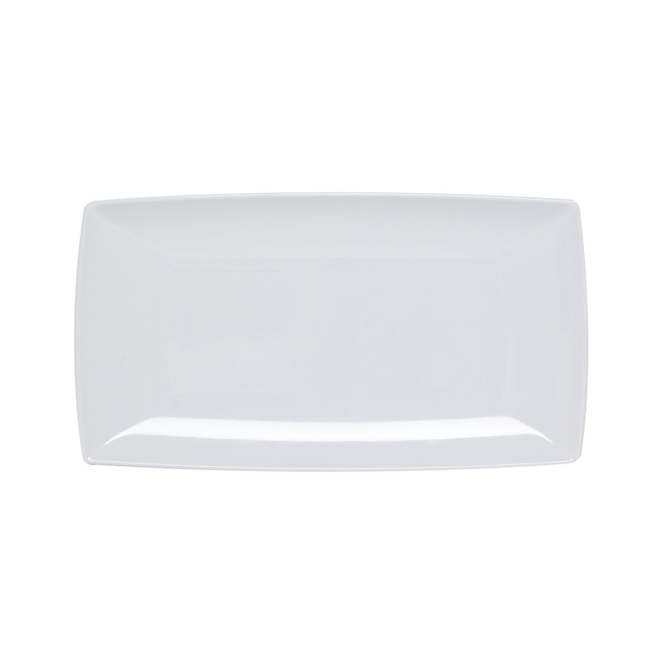 12 Pack 9-1/2" x 5-1/4", 3/4" Deep, Rectangle Tray, Classic White Dinnerware, Melamine, BPA Free, Dishwasher Safe, Break-Resistant, Shatter-Resistant, No Microwave, No Oven, NSF