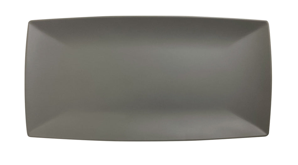 12 Pack 13" x 6-1/2", 1" Deep, Rectangle Tray, Classic Stone Grey Dinnerware, Melamine, BPA Free, Dishwasher Safe, Break-Resistant, Shatter-Resistant, No Microwave, No Oven, NSF