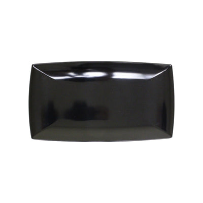 Thunder Group 49168BK 16 Inch Tray Rectangular Break-resistant Dishwasher Safe Black Melamine