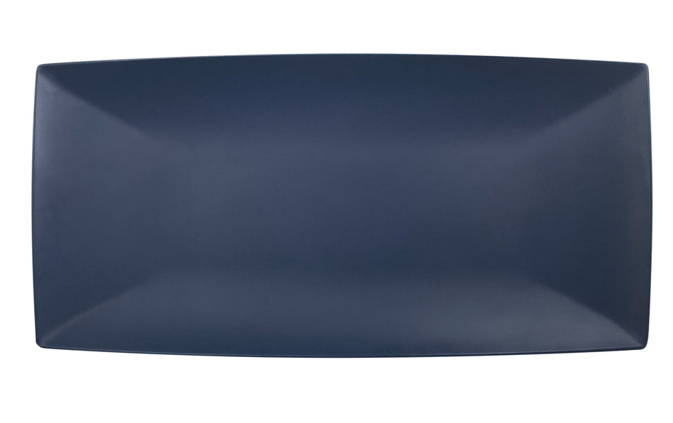 12 Pack 16-1/8" x 8", 1-1/8" Deep, Rectangle Tray, Classic Stone Blue Dinnerware, Melamine, BPA Free, Dishwasher Safe, Break-Resistant, Shatter-Resistant, No Microwave, No Oven, NSF