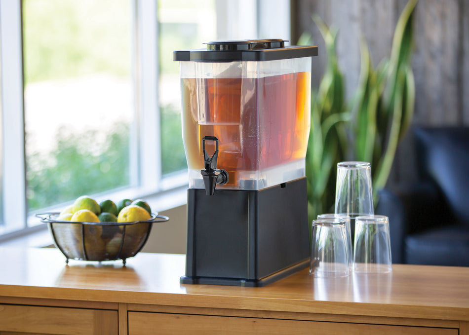 Classic Cold Beverage 3-Gallon Round Beverage Dispenser in Black