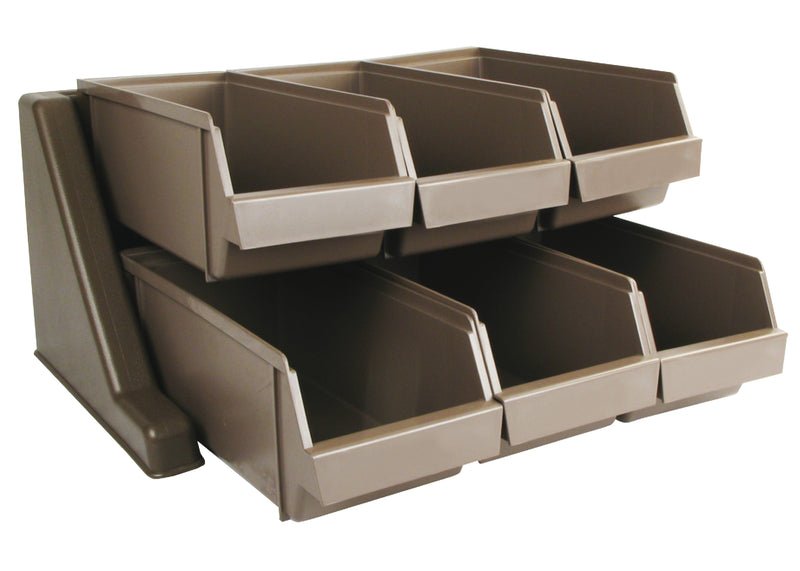 Winco OGZ-6 18-3/4 Inch Cutlery Organizer Set Includes Rack and 6 Bins