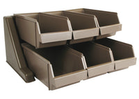 Winco OGZ-6 18-3/4 Inch Cutlery Organizer Set Includes Rack and 6 Bins