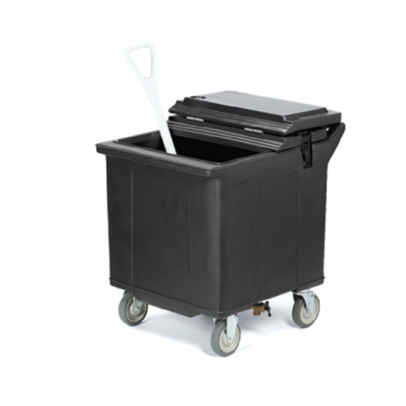 Carlisle IC225403 28 Inch Mobile Ice Caddy Black with Drainage Faucet