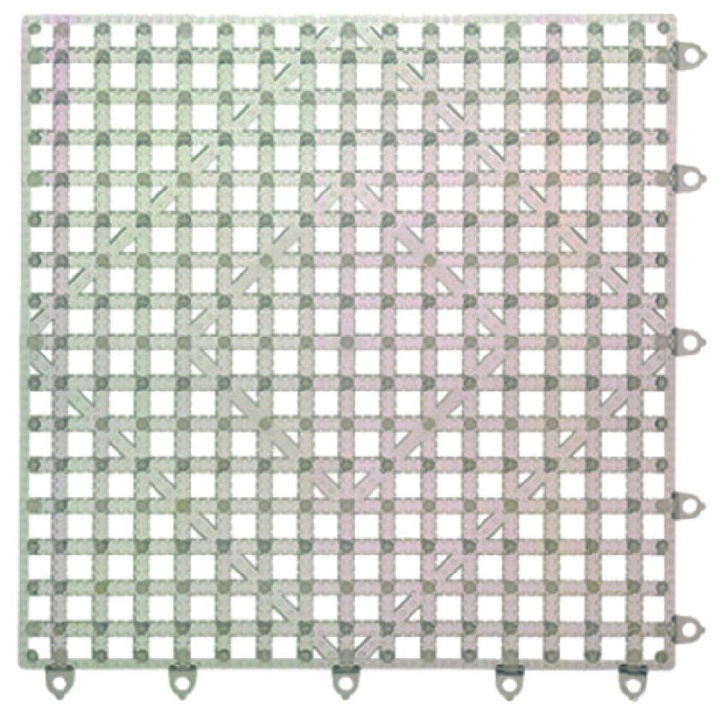 Carlisle VM5280CL-12 12 Inch Rubber Bar Mat Tile Shelf Liner Clear with Interlocking Design