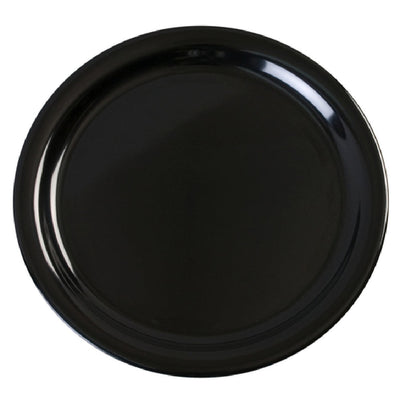 Carlisle KL20003 9 Inch Narrow Rim Plate Melamine Black Scratch Resistant