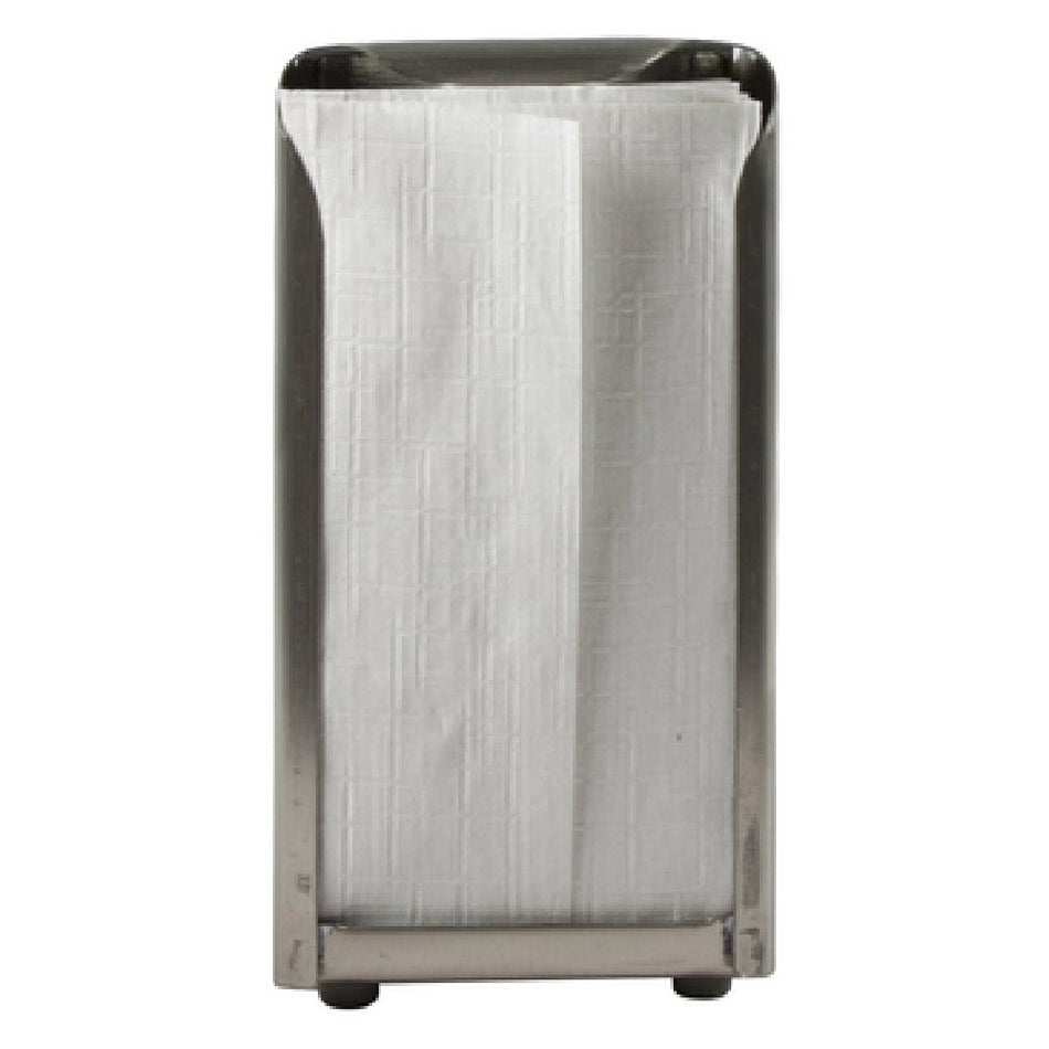 Carlisle H900X 3-3/4 Inch Width Countertop Napkin Dispenser Stainless Steel with Satin Finish