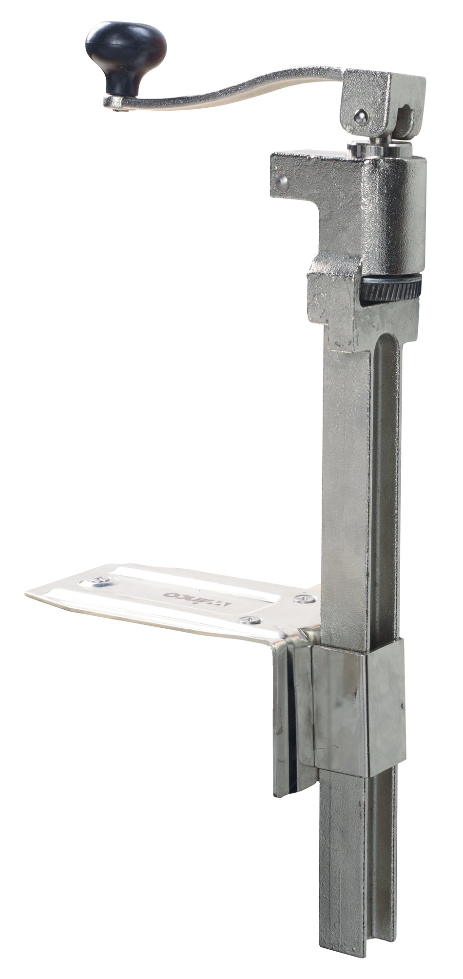 Winco CO-1 Manual Can Opener #10 Capacity Table Mount Cast Iron with Base