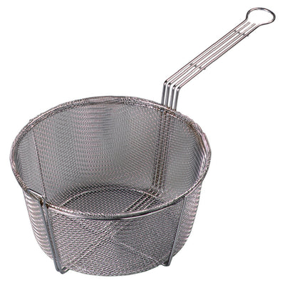 Carlisle 601002 11 Inch Round Mesh Fryer Basket Nickel Plated Steel with Drain Hook