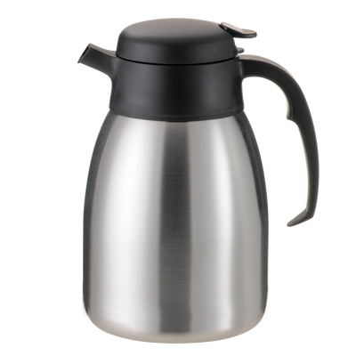 SteelVac® Essential 1.5-Liter Vacuum Insulated Carafe with Push Button Lid in Brushed Stainless and Black