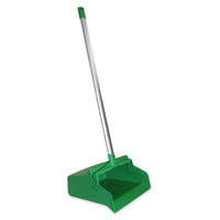 Carlisle 361410EC09 12 Inch Dust Pan with Serrated Edge Aluminum Handle Green Polypropylene