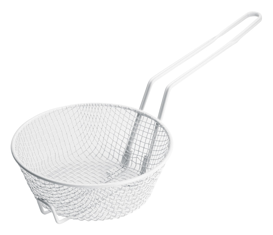 Winco MSBW-08M 8 Inch Diameter Breading Basket Medium Mesh Plastic Coated Steel Wire