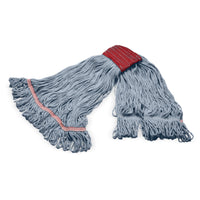 Carlisle 369125G14 Large Looped-end Grease Release Wet Mop Head Blue