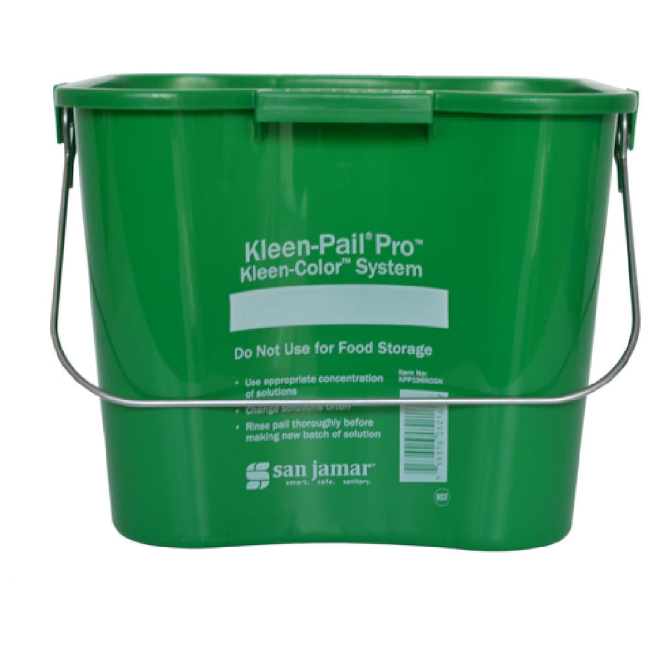 Carlisle KPP196KCGN 6 Quarts Bucket San Jamar Kleen-Pail Pro Kleen Green Plastic