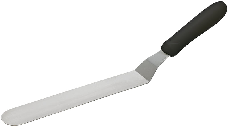 Winco TKPO-9 1-1/2 Inch Stainless Steel Offset Spatula with Polypropylene Handle Black