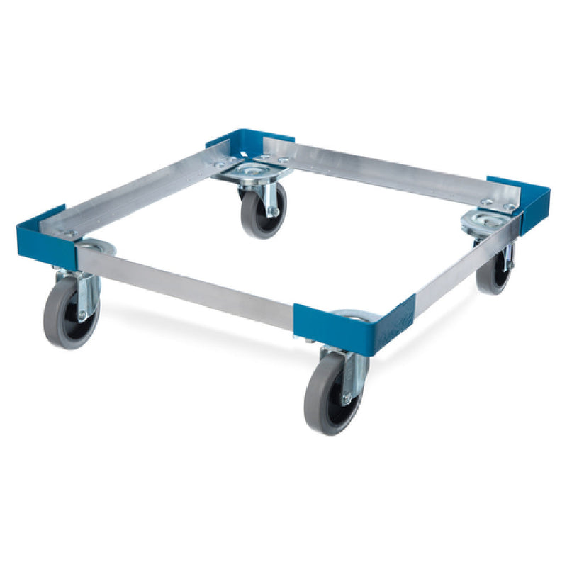 Carlisle C2220A14 20 Inch Open Frame Dolly to Transport Dishwasher Racks Aluminum Blue