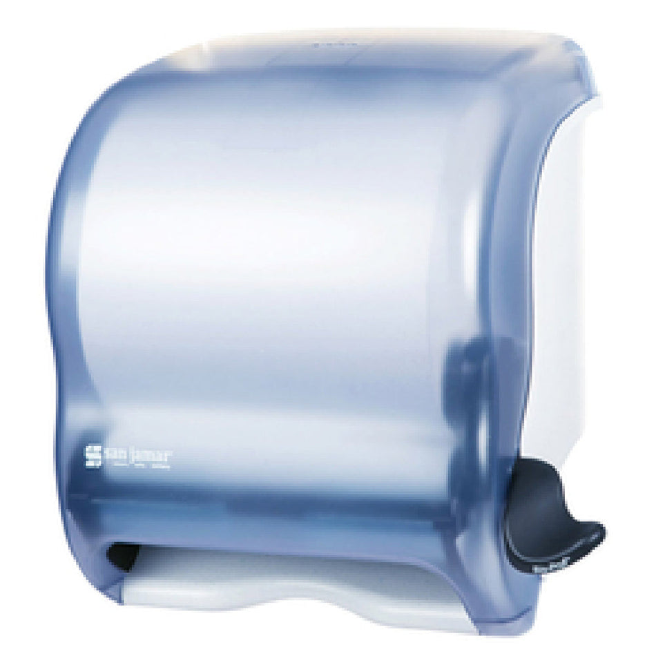 Carlisle T950TBL 12-1/2 Inch Paper Towel Dispenser Manual Lever Blue Plastic